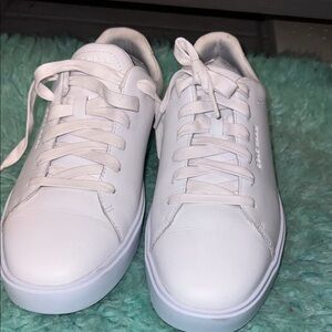 Men's White Cole Haan Casual Leather Sneakers - Clean Minimal Style